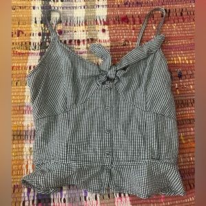 japna black and white plaid tank